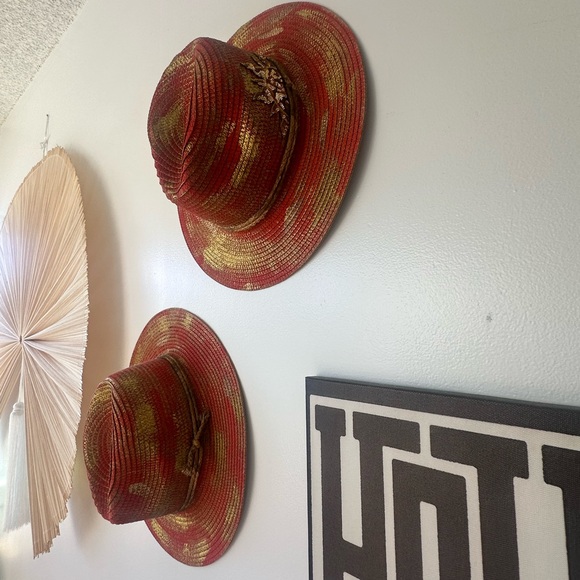 SUNSET SUN HAT / RED & GOLD - Picture 4 of 14